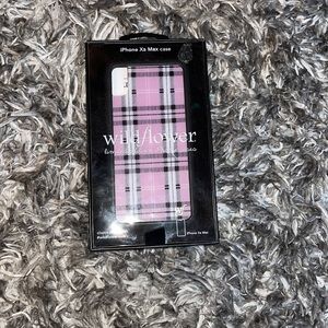 Wild flower purple plaid I phone xs Max case